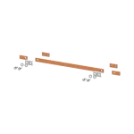 ZX2331 Szyna miedziana 20x5mm szerokość 2PW 500mm V2, A2(do samodzielnego montażu)