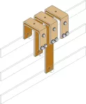 ZXVC1763 zestaw przyłączeniowy do szyn zbiorczych 1000A do użytku z Tmax XT7 i Emax 1.2 3P, 1x50x10mm (3 szt.)