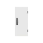 TZB104 drzwi, pełne, szare do obudów typu TwinLine z szyldem i wkładką dwupiórową, 643x289mm (WxS)