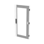TZT207 drzwi, transparentne, szare do obudów typu TwinLine z szyldem i wkładką dwupiórową, 1093x539mm (WxS)