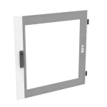 TZT305 drzwi, transparentne, szare do obudów typu TwinLine z szyldem i wkładką dwupiórową, 793x789mm (WxS)