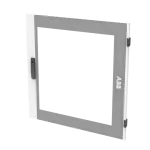 TZT305 drzwi, transparentne, szare do obudów typu TwinLine z szyldem i wkładką dwupiórową, 793x789mm (WxS)