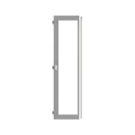 TZT212L drzwi, strona lewa, transparentne, szare do obudów typu TwinLine bez zamka, 1843x539mm (WxS)