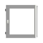 TZT305L drzwi, strona lewa, transparentne, szare do obudów typu TwinLine bez zamka, 793x789mm (WxS)