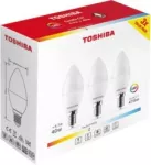 TOSHIBA Żarówka LED N_3PACK C37 E14 4.7W 4000K 470lm