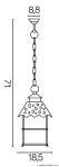 SU-MA lampa wisząca zewnętrzna Cadiz K 1018/1/Z