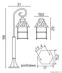 SU-MA lampa stojąca zewnętrzna Cadiz K 5002/3/Z