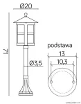 SU-MA lampa stojąca zewnętrzna Cordoba II K 5002/3/TD