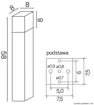 SU-MA lampa stojąca zewnętrzna Cube CB-580 BL