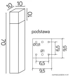 SU-MA lampa stojąca zewnętrzna Cube Max CB-MAX 700 BL