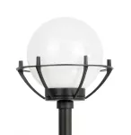 SU-MA lampa stojąca zewnętrzna kule z koszykiem 200 E27 czarny/patyna IP43 K 5002/1/KPO OP