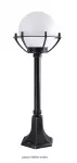 SU-MA lampa stojąca zewnętrzna kule z koszykiem 200 E27 czarny/patyna IP43 K 5002/3/KPO OP