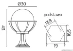 SU-MA lampa stojąca zewnętrzna kule z koszykiem 250 K 4011/1/KPO 250 FU