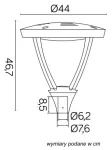 SU-MA lampa stojąca zewnętrzna Mars MLS-LB-22A