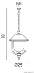 SU-MA lampa wisząca zewnętrzna Prince K 1018/1/O