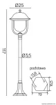 SU-MA lampa stojąca zewnętrzna Prince K 5002/2/O