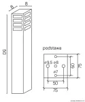 SU-MA lampa stojąca zewnętrzna Rado III 2 DG