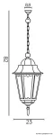 SU-MA lampa wisząca zewnętrzna Retro Classic II K 1018/1/DH