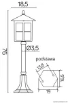 SU-MA lampa stojąca zewnętrzna Wenecja K 5002/3/KW