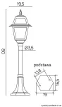 SU-MA lampa stojąca zewnętrzna Witraż K 5002/3 N