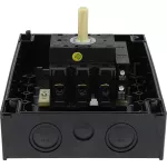 P3-63/I4-SI/HI11 Rozłącznik bezpieczeństwa, 3 bieg.+1NO+1NC, 63 A, funkcja awaryjnego zatrzymania, Blok. w pozycji 0 z osłoną blokady, z tabliczką ostrzegawczą "rozłącznik bezpieczeństwa", w obudowie IP65, pokrętło czerwono-żółte z blokadą na kłódkę