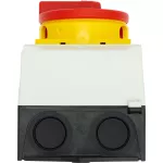 T0-2-8900/I1/SVB Przełącznik Zał.-Wył., 3 bieg. + N, 20 A, 90 °, w obudowie IP65, pokrętło czerwono-żółte z blokadą na kłódkę