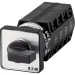TM-4-8213/E Przełącznik zasilania, Styki: 8, 10 A, tabliczka: 1-0-2, 60 °, bez samopowrotu, montaż natablicowy, pokrętło czarne bez możliwości blokady