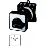 T0-3-8228/Z Przełącznik nawrotny, Styki: 5, 20 A, tabliczka: 102, 45 °, z samopowrotem, montaż rozłączny, pokrętło czarne bez możliwości blokady