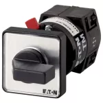 TM-1-8210/EZ Przełącznik zasilania, Styki: 2, 10 A, tabliczka: 1-0-2, 60 °, bez samopowrotu, montaż natablicowy 22,3 mm, pokrętło czarne bez możliwości blokady