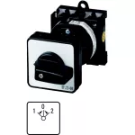 T0-3-8216/Z Przełącznik zasilania, Styki: 6, 20 A, tabliczka: 201, 45 °, z samopowrotem, montaż rozłączny, pokrętło czarne bez możliwości blokady