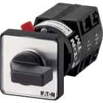 TM-2-8221/EZ Przełącznik zasilania, Styki: 4, 10 A, tabliczka: 1-2, 60 °, bez samopowrotu, montaż natablicowy 22,3 mm, pokrętło czarne bez możliwości blokady