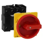 P1-40/V/SVB/N Rozłącznik główny, 3 bieg.+N, 40A, montaż rozłączny, pokrętło czerwono-żółte z blokadą na kłódkę