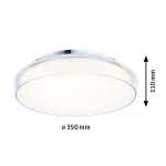 PAULMANN Plafoniera LUENA LED 16.5W 860lm okragła 350mm 3000K IP44 230V szkło chrom / metal