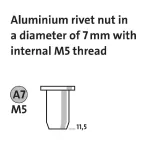 Nitonakrętki aluminiowe AM5/11,5 NOVUS [10 szt.]