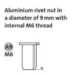 Nitonakrętki aluminiowe AM6/15 NOVUS [10 szt.]