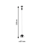 PAULMANN Oprawa zwieszana Urail Capsule II 6W DIM 2700K czarny mat/chrom 230V