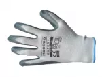 Rękawice poliestrowe powlekane nitrylem szarym 10'' CE [OP 12 szt.]
