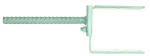 Wspornik słupa do zabetonowania regulowany 80-160mm kształt u