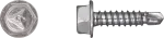 Wkręt samowiercący ze stali nierdzewnej A2 do łączenia blach typ OC 5,5x25 mm [OP 200 szt.]
