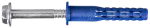FFS-N-A4 Kołek ramowy poliamidowy z krótką strefą rozporu z kołnierzem 10x60mm i wkrętem A4 z łbem heksagonalnym, [OP 50]