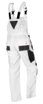 Spodnie robocze na szelkach, białe, HD, rozmiar XL/56