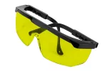 Okulary ochronne, żółte soczewki, regulowane zauszniki