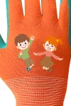 Rękawice robocze dla dzieci, poliester pokryty lateksem (crincle), rozmiar 4