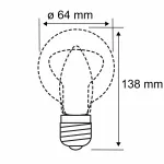 Źródło światła LED ST64 Float Shine 2.8W 90lm E27 1800K 230V przydymiony / szkło