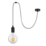 LINO 1P E27, lampa wisząca, max. 60W, czarna