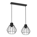 PINO 2P E27, lampa wisząca, max. 2x60W, czarna