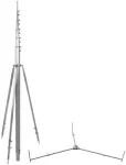 Teleskopowy maszt odgrom. + statyw na 3 nogach FS T D50 1.8 8.0M AL DBS RA1435 STTZN