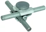 Zacisk MMV do drutu o śr. 6-8 mm, ze śrubą z łbem grzybkowym i nakrętką, St/tZn MMVK 6.8 FRM10X35 STTZN