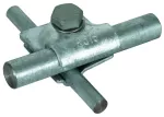 Zacisk MV do drutu o śr. 8-10/16 mm, ze śrubą z łbem sześciokątnym i podkładką sprężystą, St/tZn MVK 8.10 16 SKM10X40 FSC STTZN