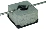 Wspornik dachowy FB na dach płaski, do drutu o śr. 8 mm, pojedynczy uchwyt, tworzywo sztuczne/beton DLH FB 8 LO 100X100X70
